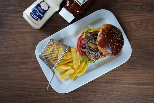 mushroom swiss burger with grilled mushrooms