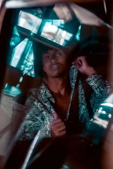 creative male designer casual wear laptop